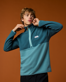 Amado Fleece Pullover - Men's, Ocean/Everglade