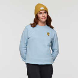 Lava Llama Crew Sweatshirt - Women's, Iceberg, Model Caitlyn